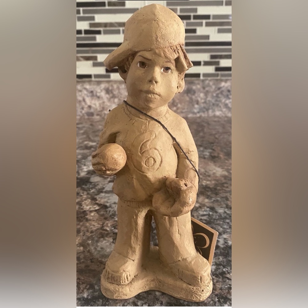 Lee Bortin Originals Baseball Boy Sports Number 6 Figurine Sculpture NEW